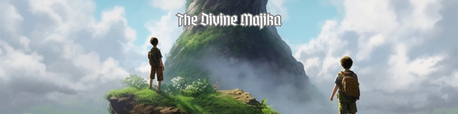 Miko and Maleki approaching an immense tree above the clouds