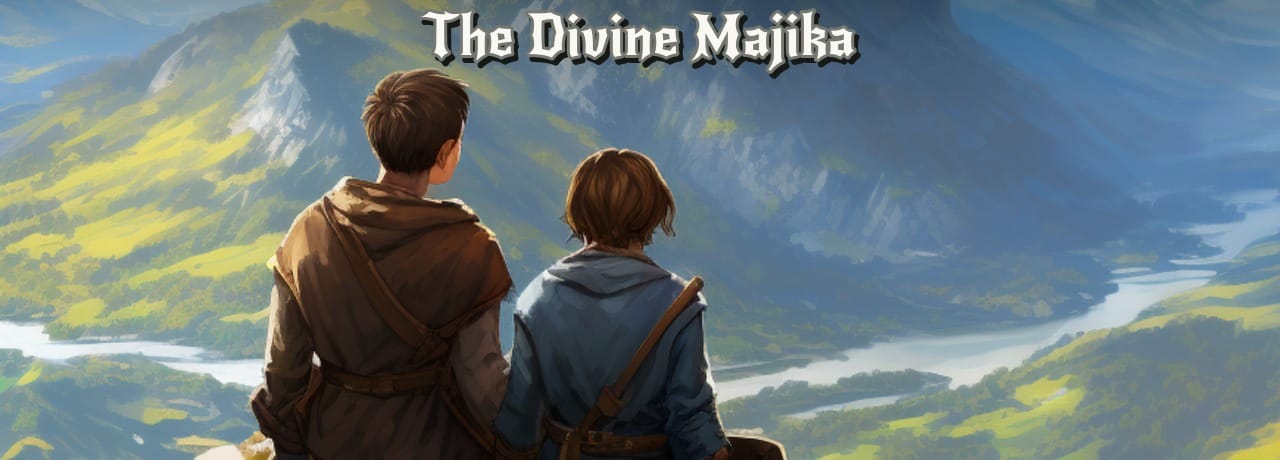 Miko and Maleki overlook the valley in The Blood We Wrought